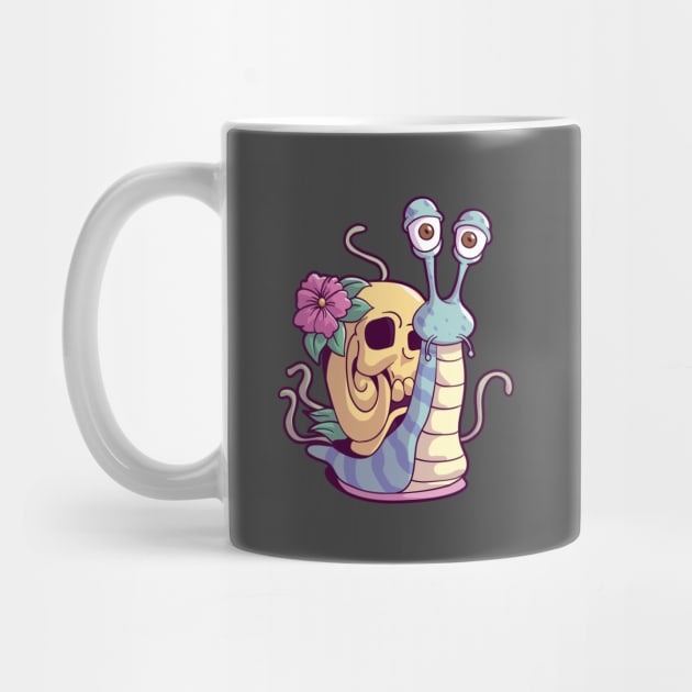 Creepy Snail Skull Pastel Goth Cute Creepy Snail Skull Kawaii Menhera Emo by Blink_Imprints10